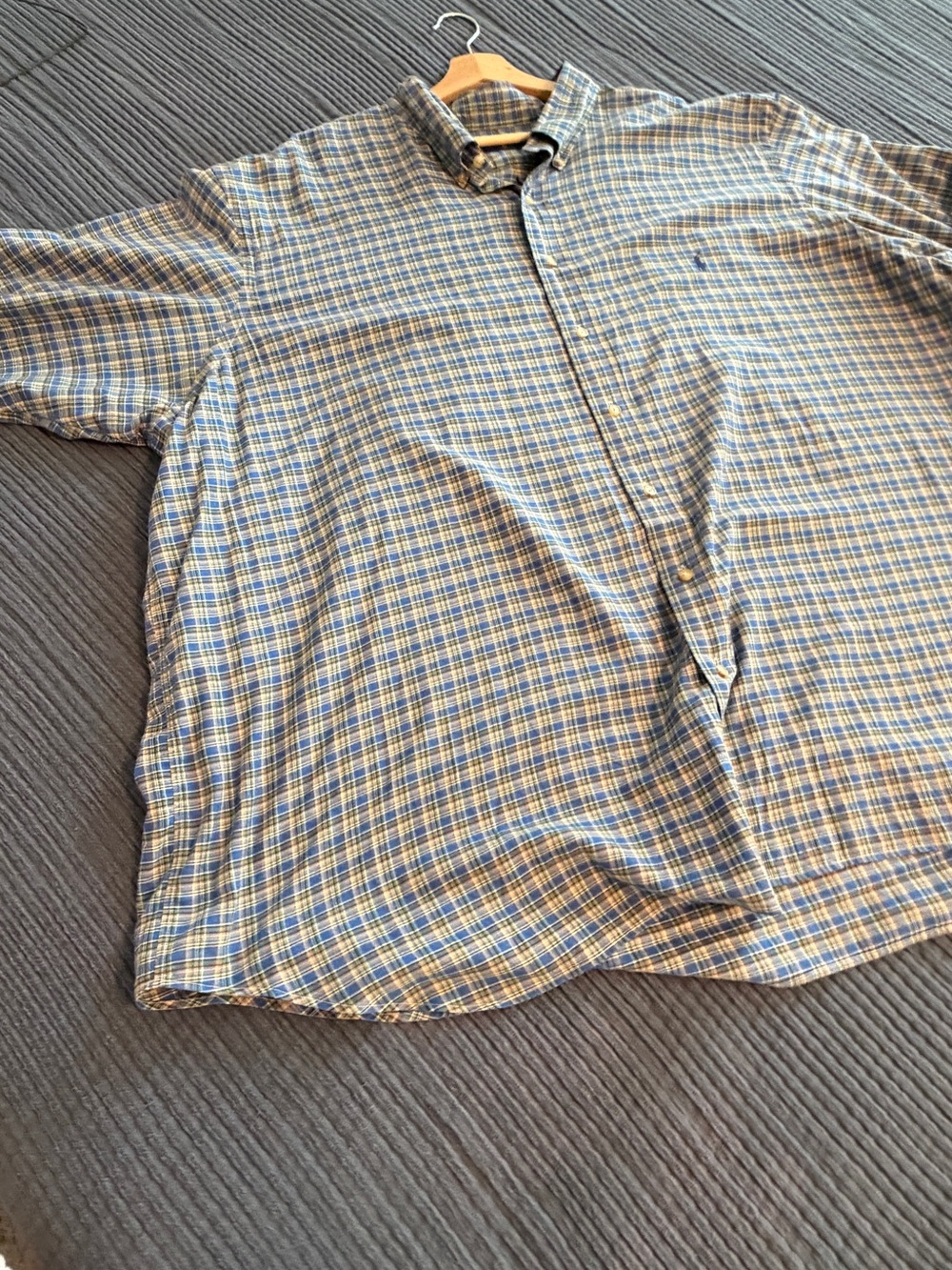 Ralph Lauren Blue and Green Plaid Button-Down Shirt 4XL - Picture 12 of 14